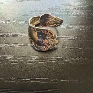 Silver Adjustable Silverware Ring